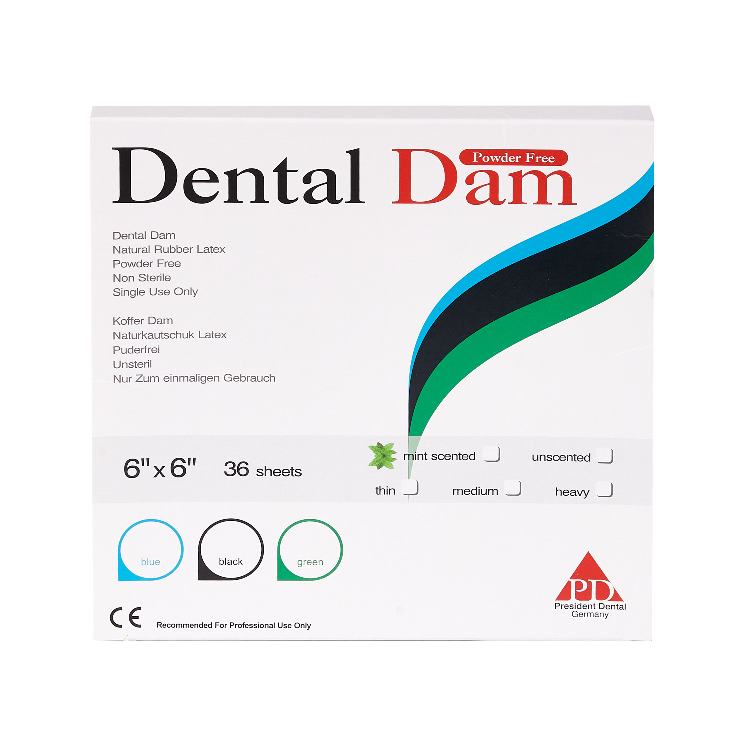 Dental Dam - Green Medim Mint